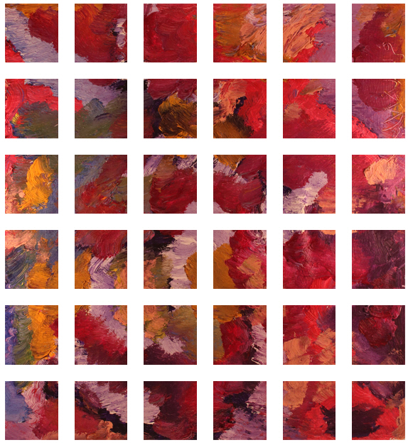 Red Horse Painting +270 degrees clockwise rotation sliced up